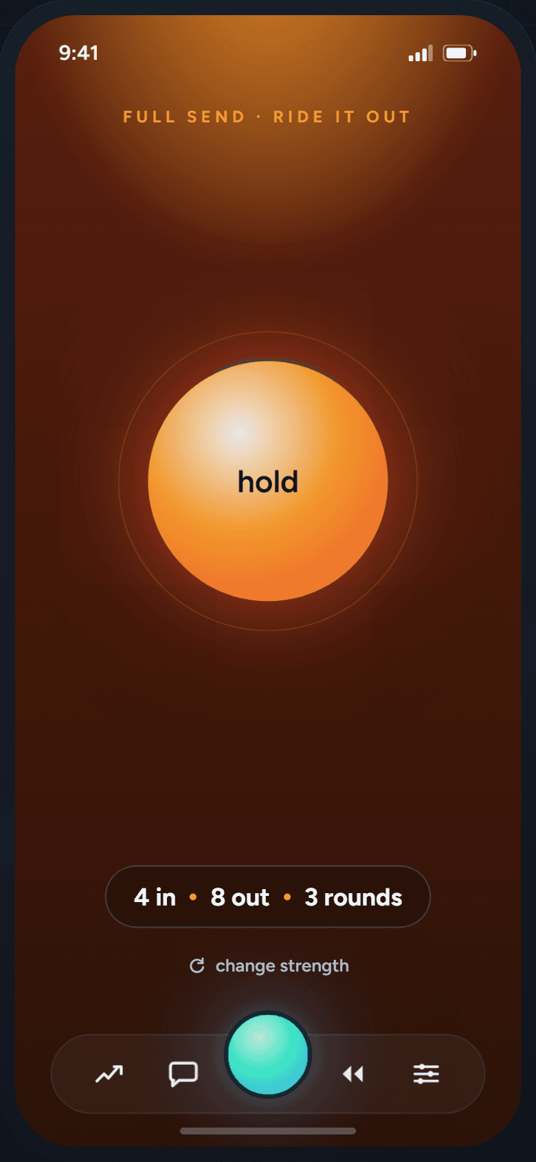Full send craving hold screen